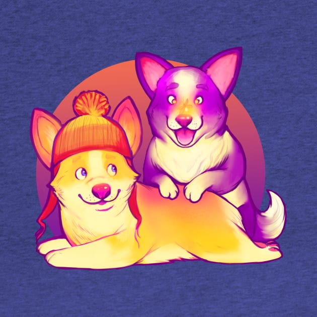 Cunning Corgis by MeganLara